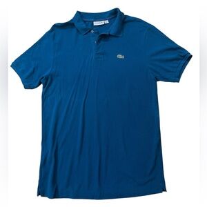 Lacoste Classic Fit Teal Short Sleeve Polo Shirt